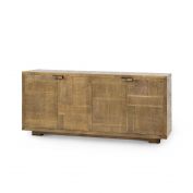 Mark 4-Door Cabinet, Antique Brass