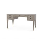 Morris Desk, Taupe Gray and Champagne