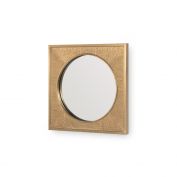 Martina Small Mirror, Antique Brass