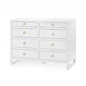 Newton Large 8-Drawer, White Pearl