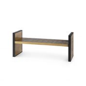 Odeon Large Bench/Coffee Table, Antique Brass and Dark Bronze