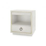 Parker 2-Drawer Side Table, Silver Shimmer