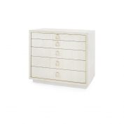 Parker Large 5-Drawer, Silver Shimmer