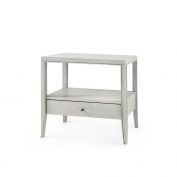 Paola 1-Drawer Side Table, Soft Gray