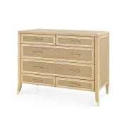 Paulina Large 6-Drawer, Natural and Camel