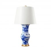 Pavillion Lamp, Blue and White