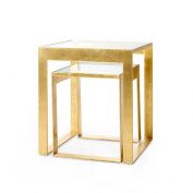 Plano Side Table, Gold Leaf