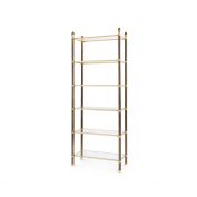 Pierce Etagere, Bronze and Polished Brass
