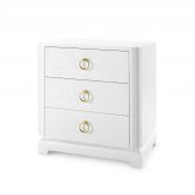 Pavel 3-Drawer Side Table, Chiffon White