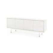 Raymond 4-Door Cabinet, Mottled White