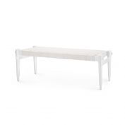 Rope Bench, Whitewashed Cotton White