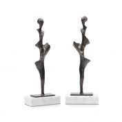 Spiral Large Statue Set of 2, Bronze