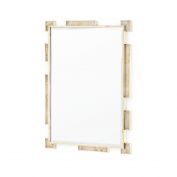 Thalia Large Mirror, Polished Brass and Rock Crystal