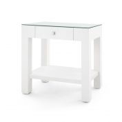 Valentina 1-Drawer Side Table, White