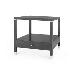 Alessandra 1-Drawer Side Table, Black