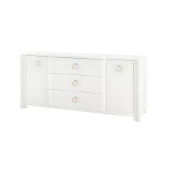 Audrey 3-Drawer & 2-Door Cabinet, White
