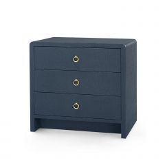 Bryant 3-Drawer Side Table, Navy Blue