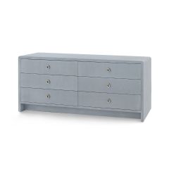 Bryant Linen Extra Wide Large 6-Drawer, Gray