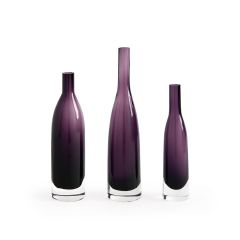 Botella Set of 3 Vases, Aubergine