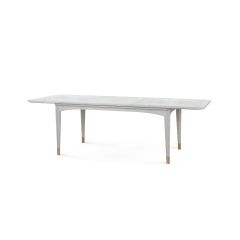 Bertram Dining Table, Soft Gray
