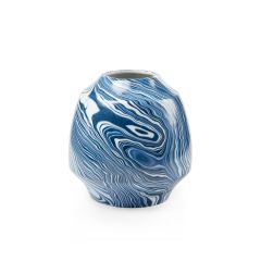 Caspian Small Vase, Blue and White