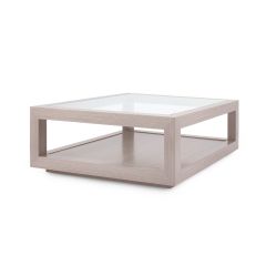 Gavin Large Square Coffee Table, Taupe Gray