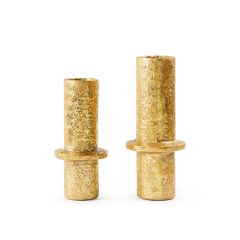 Kyoto Set of 2 Vases, Gold Leaf