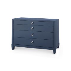 Madison Large 4-Drawer, Navy Blue Lacquer