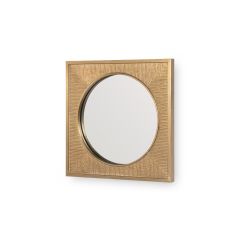 Martina Small Mirror, Antique Brass