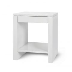 Odom 1-Drawer Side Table, White