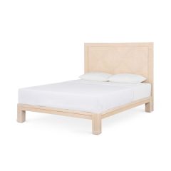 Patricia King Headboard With Bed Frame, Sand