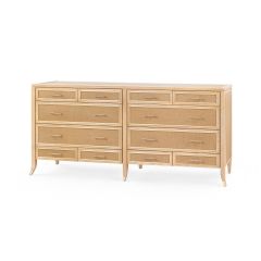 Paulina 12-Drawer, Natural and Camel
