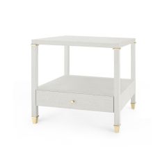 Pascal 1-Drawer Side Table, Silver