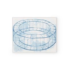 Quantum Framed Silk Panel, Blue