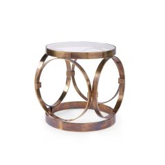 Stephen Side Table, Antique Brass